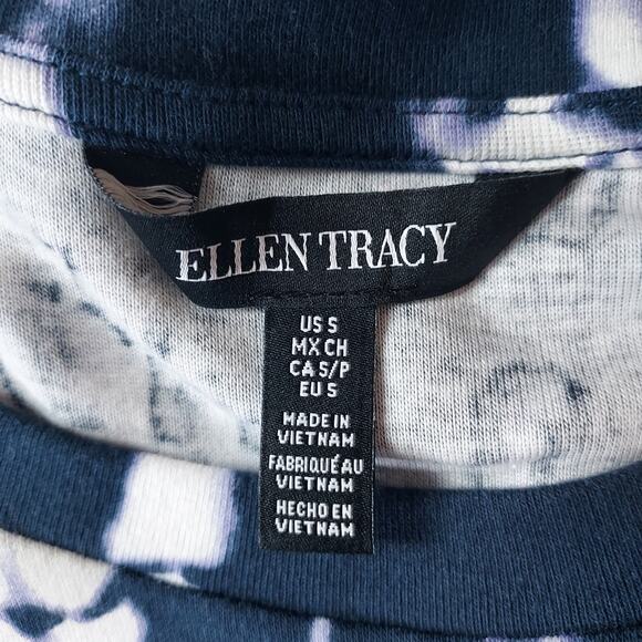 🔴3/$20 Ellen Tracy Blue Tie Dye Casual Dress Size S - Picture 8 of 9